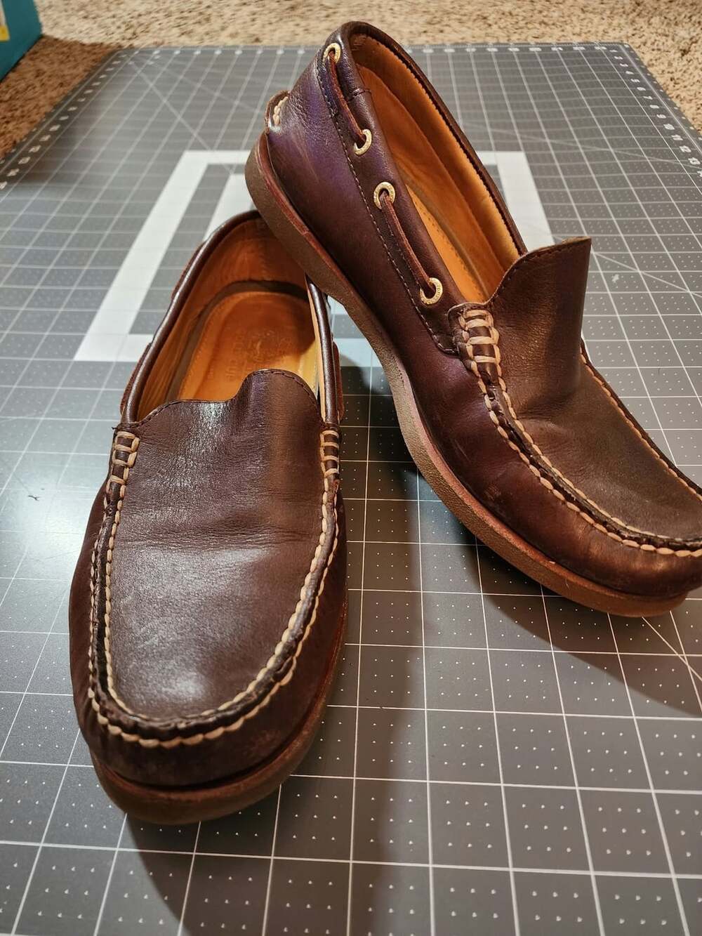 Sperry Gold Cup STS10225 Loafers Size 10 M Brown Leather Slip On Shoes